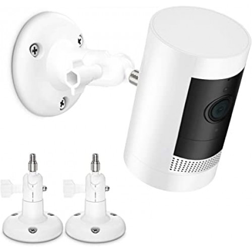 YAFEITE 360 Degree Adjustable Mount for Stick Up Cam/Indoor Cam/Battery Cam,Stable Outdoor Ceiling Bracket Mounting Kit for Plug-in HD Security Camera (2-Pack,White)