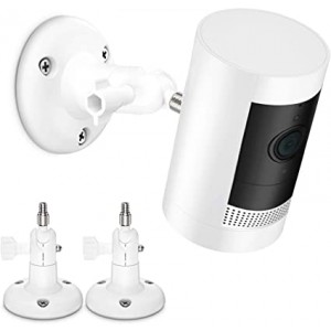 YAFEITE 360 Degree Adjustable Mount for Stick Up Cam/Indoor Cam/Battery Cam,Stable Outdoor Ceiling Bracket Mounting Kit for Plug-in HD Security Camera (2-Pack,White)