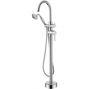 CATNEE Tub Filler Freestanding Bathtub Faucet Chrome Floor Mounted Brass Bathroom Tub Faucets with Hand Shower