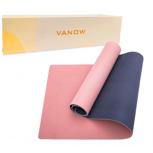VANOW Yoga Mat for Women and Men, Premium 6mm Thick Double-Sided Non Slip Exercise & Fitness Mat, Eco Friendly TPE Workout Mat for Yoga, Pilates and Floor Exercises with Carrying Strap